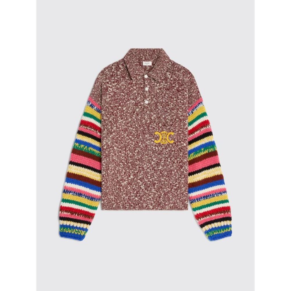 Celine Men Celine Cotton Knit Polo Shirt